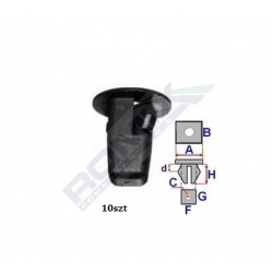 SPINKA KOSTKA MONTAŻOWA MOCOWANIA ZAKOLA (TOYOTA:90189- 06028) [10SZT] ROMIX OPK ROMIX B21006