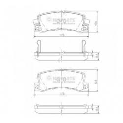 KLOCKI HAMULCOWE TYŁ LEXUS/ TOYOTA AVENSIS/ CAMRY/ CELICA GDB3164 KPL NIPPARTS J3612013