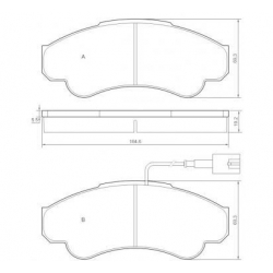 KLOCKI HAMULCOWE FIAT DUCATO/ CITROEN JUMPER/ PEUGEOT BOXER + CZUJ. GDB1518 KPL DACO 321948