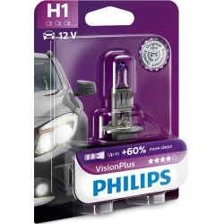 ZAROWKA 12V H1 55W VISIONPLUS P14.5S BLISTER 1- SZT PHILIPS PH 12258VPB1